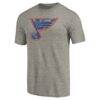 St. Louis Blues Throwback Logo 1987-1989 Tri-Blend T-Shirt - - Side View