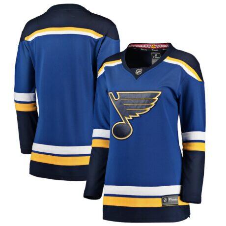 St. Louis Blues Fanatics Women's Home Breakaway Jersey - Blue - Front View