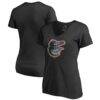 Baltimore Orioles Women's Static Logo V-Neck T-Shirt - Black - Back View