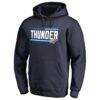 Oklahoma City Thunder Onside Stripe Pullover Hoodie - Navy - Front View