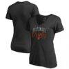 Baltimore Orioles Women's Graceful V-Neck T-Shirt - Black - Back View