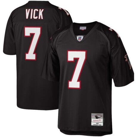 Michael Vick Atlanta Falcons Mitchell & Ness Legacy Replica Jersey - Black - Front View