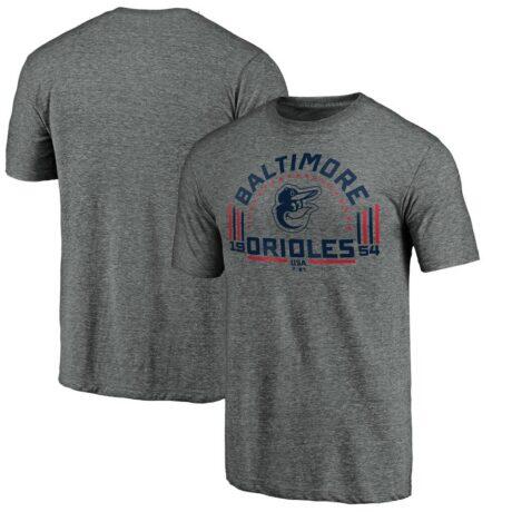 Baltimore Orioles Team Freedom Tri-Blend T-Shirt - Gray - Front View