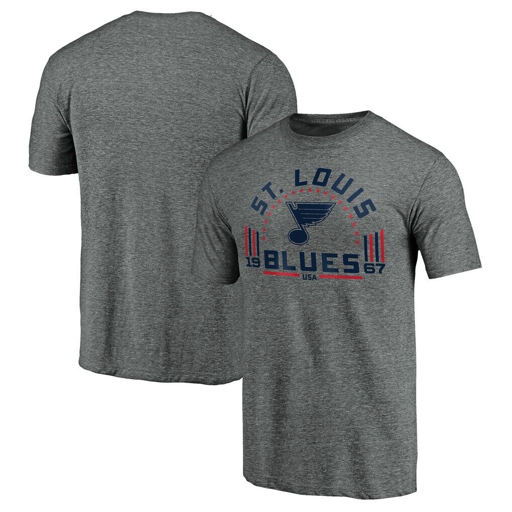 St. Louis Blues Team Freedom Tri-Blend T-Shirt – Heathered Gray