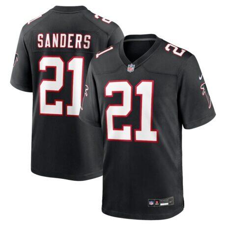 Deion Sanders Atlanta Falcons Nike Retired Player Alternate Game Jersey - Black - Front View
