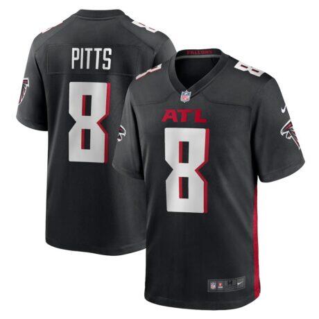 Kyle Pitts Sr. Atlanta Falcons Nike Youth Game Jersey - Black - Front View