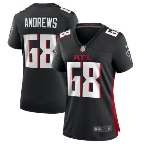 Josh Andrews Atlanta Falcons Nike Women's Game Player Jersey - Black - Front View