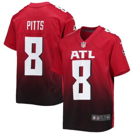 Kyle Pitts Sr. Atlanta Falcons Nike Youth Game Jersey - Red - Front View