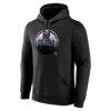 Edmonton Oilers Personalized Midnight Mascot Logo Pullover Hoodie - Black - Back View