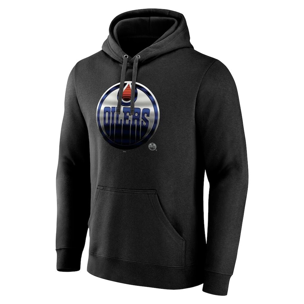Edmonton Oilers Personalized Midnight Mascot Logo Pullover Hoodie
