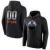 Edmonton Oilers Personalized Midnight Mascot Logo Pullover Hoodie - Black - Front View