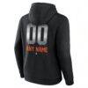 Edmonton Oilers Personalized Midnight Mascot Logo Pullover Hoodie - Black - Side View
