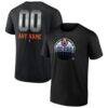 Edmonton Oilers Personalized Midnight Mascot Logo T-Shirt - Black - Front View