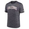 Atlanta Falcons Nike Sideline Velocity Athletic Stack Performance T-Shirt - Black - Back View