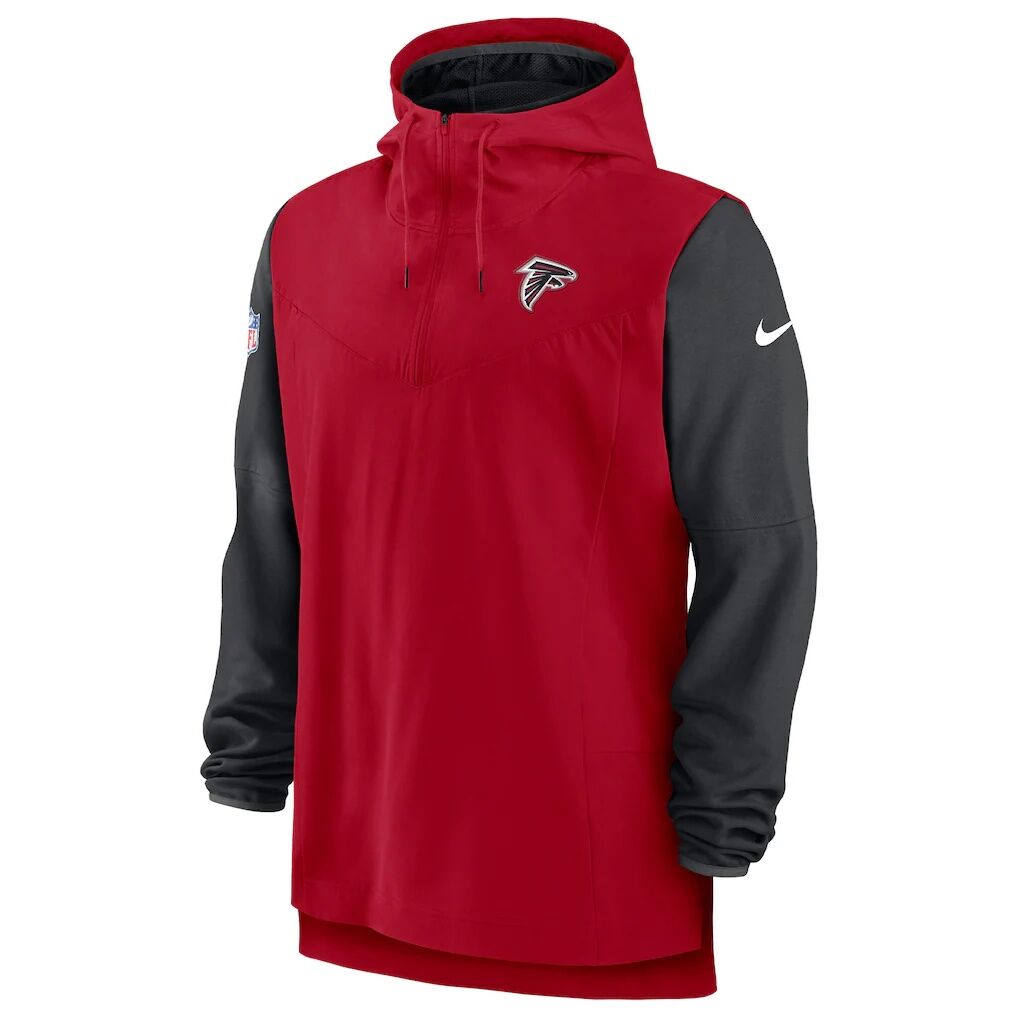 Atlanta Falcons Nike Sideline Player Quarter-Zip Hoodie – Red/Black