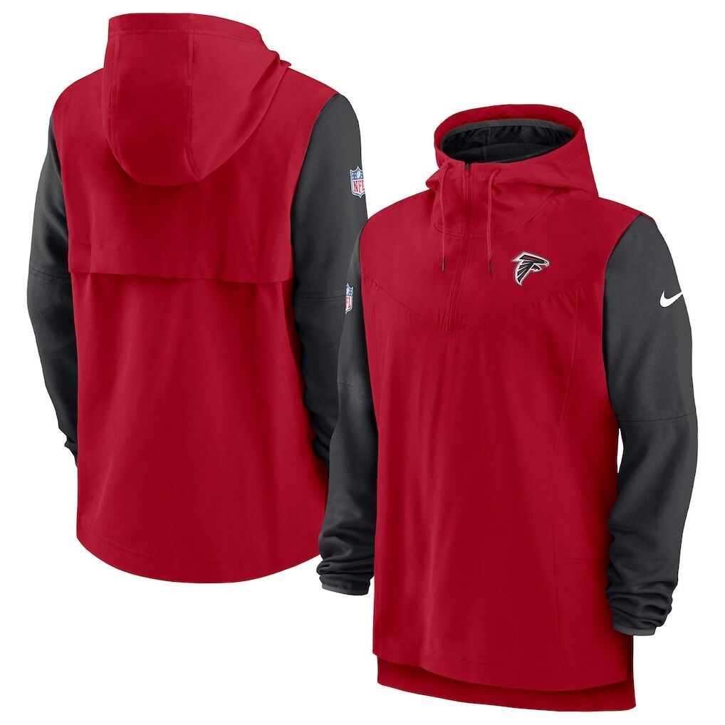 Atlanta Falcons Nike Sideline Player Quarter-Zip Hoodie – Red/Black