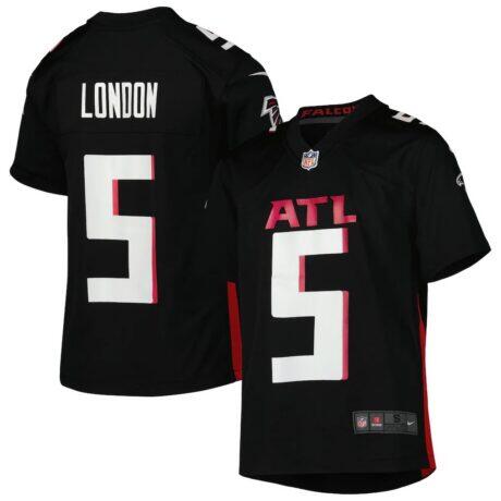 Drake London Atlanta Falcons Nike Youth Game Jersey - Black - Front View