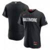Baltimore Orioles Nike City Connect Authentic Jersey - Black - Back View