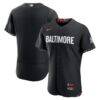 Baltimore Orioles Nike City Connect Authentic Jersey - Black - Front View