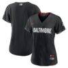 Baltimore Orioles Nike Women's City Connect Replica Jersey - Black - Back View