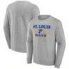 St. Louis Blues Fanatics Fierce Competitor Pullover Sweatshirt - - Back View