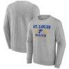 St. Louis Blues Fanatics Fierce Competitor Pullover Sweatshirt - - Front View