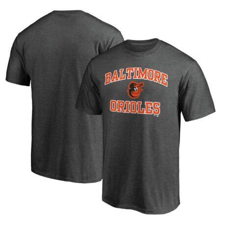 Baltimore Orioles Heart and Soul T-Shirt - Charcoal - Front View