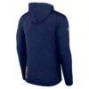 St. Louis Blues Fanatics Authentic Pro Lightweight Pullover Hoodie - Navy - Side View