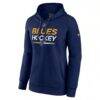 St. Louis Blues Fanatics Women's Authentic Pro Pullover Hoodie - Navy - Back View