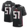 DeAngelo Malone Atlanta Falcons Nike Game Player Jersey - Black - Front View