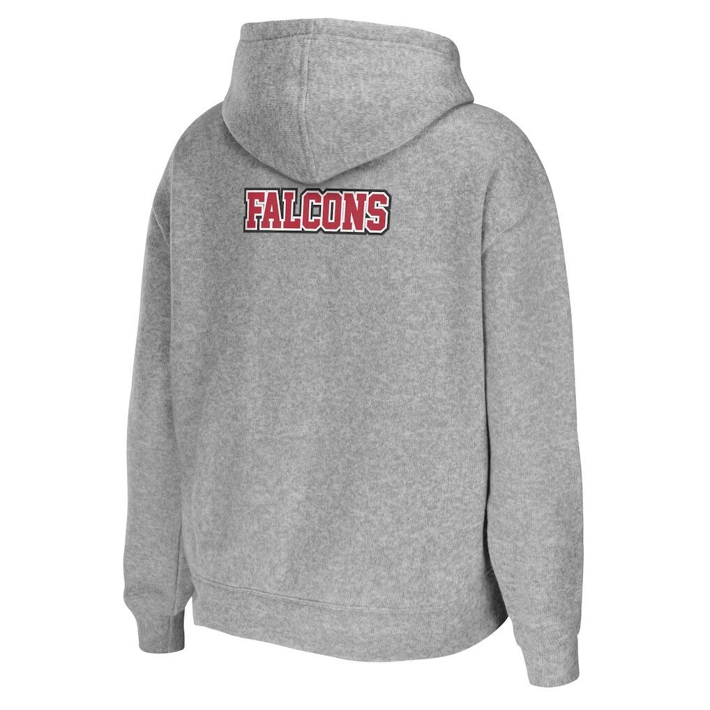 Atlanta Falcons WEAR by Erin Andrews Women’s Team Full-Zip Hoodie – Heathered Gray