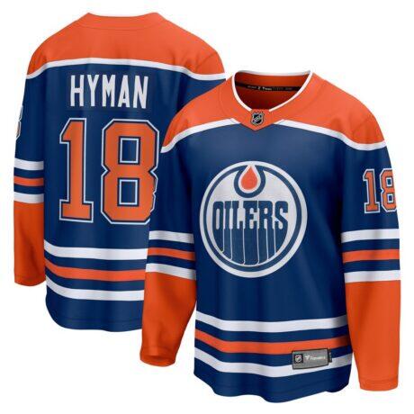 Zach Hyman Edmonton Oilers Fanatics Home Breakaway Player Jersey - - Front View