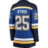 Jordan Kyrou St. Louis Blues Fanatics Women's Home Breakaway Player Jersey - Blue - Front View