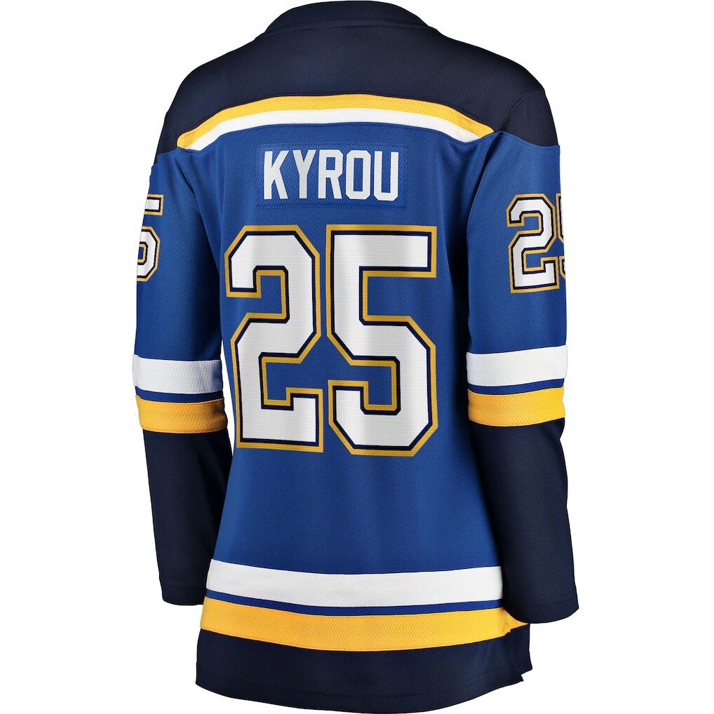 Jordan Kyrou St. Louis Blues Fanatics Women’s Home Breakaway Player Jersey