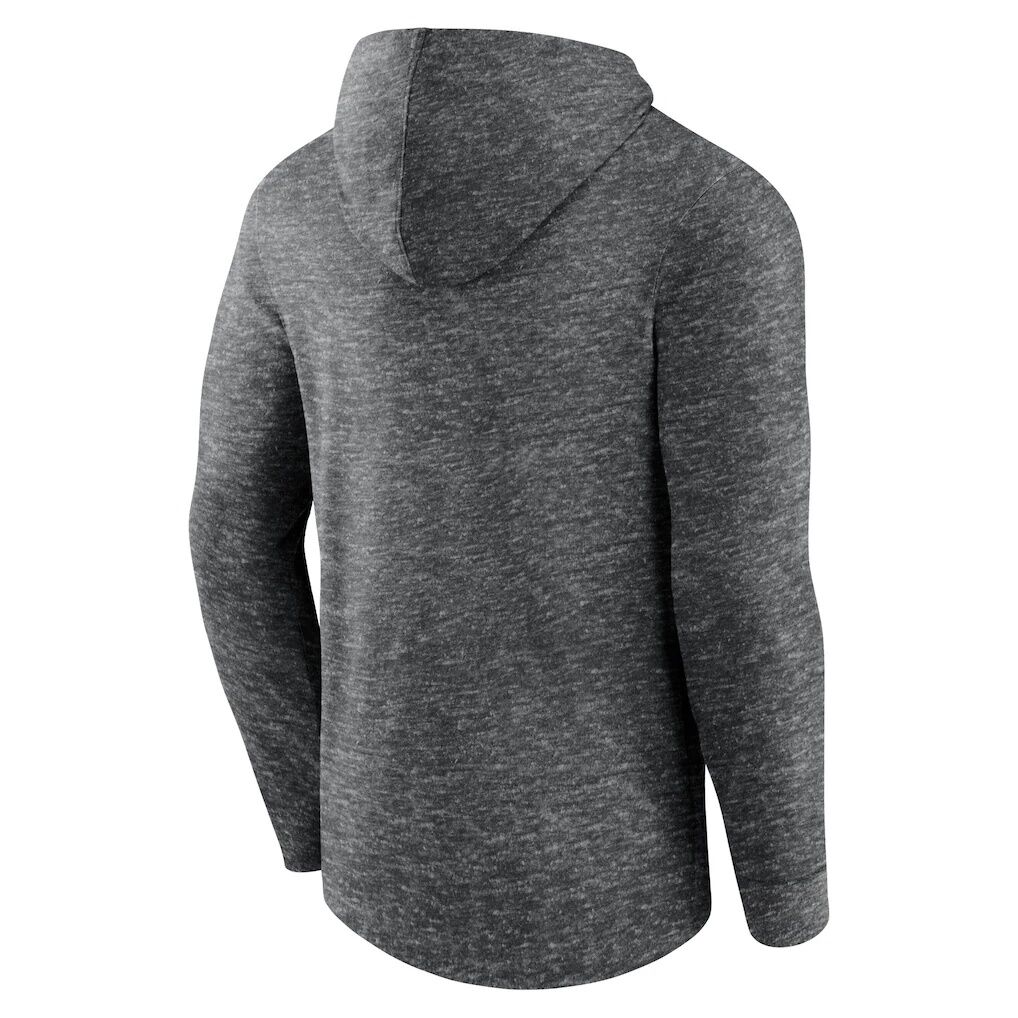 St. Louis Blues Fanatics Stacked Long Sleeve Hoodie T-Shirt – Heather Charcoal