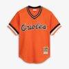 Cal Ripken Jr. Baltimore Orioles Mitchell & Ness Authentic Batting Practice Jersey - Orange - Back View