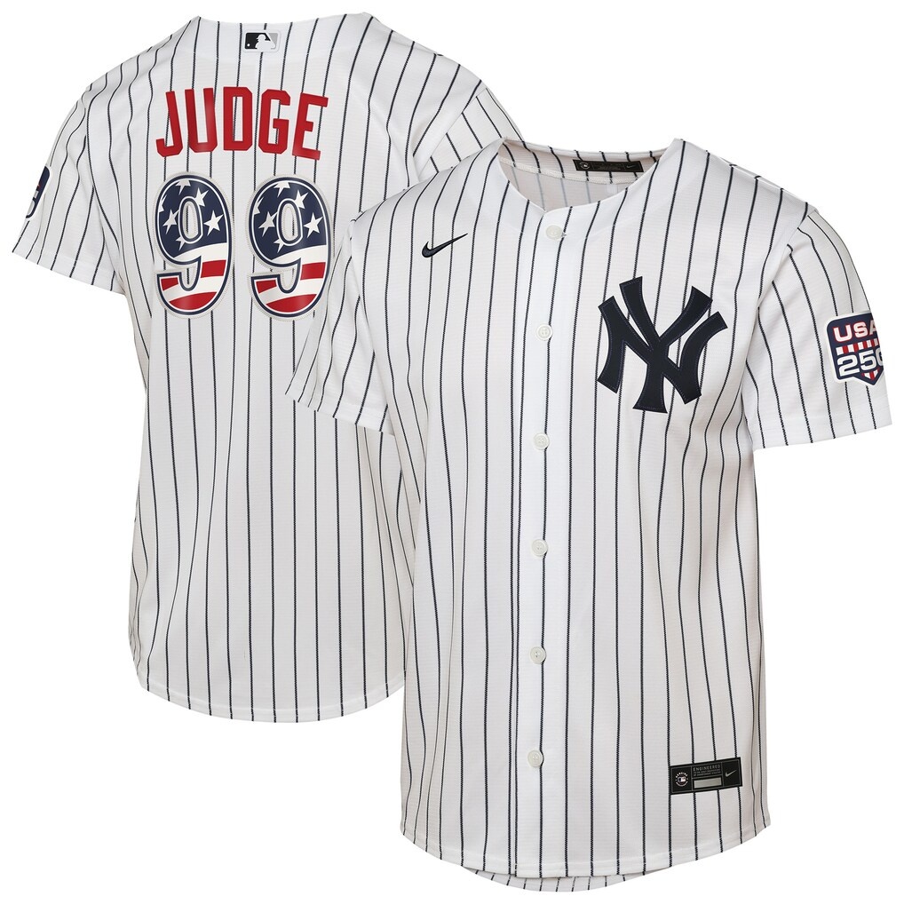Aaron Judge New York Yankees Nike Youth USA 250 Fourth of July Home Replica Jersey