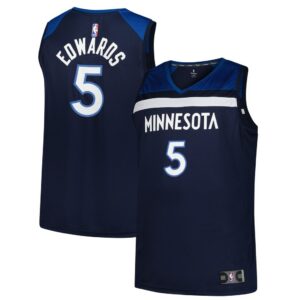 Anthony Edwards Minnesota Timberwolves Fanatics Big & Tall Fast Break Jersey - Icon Edition