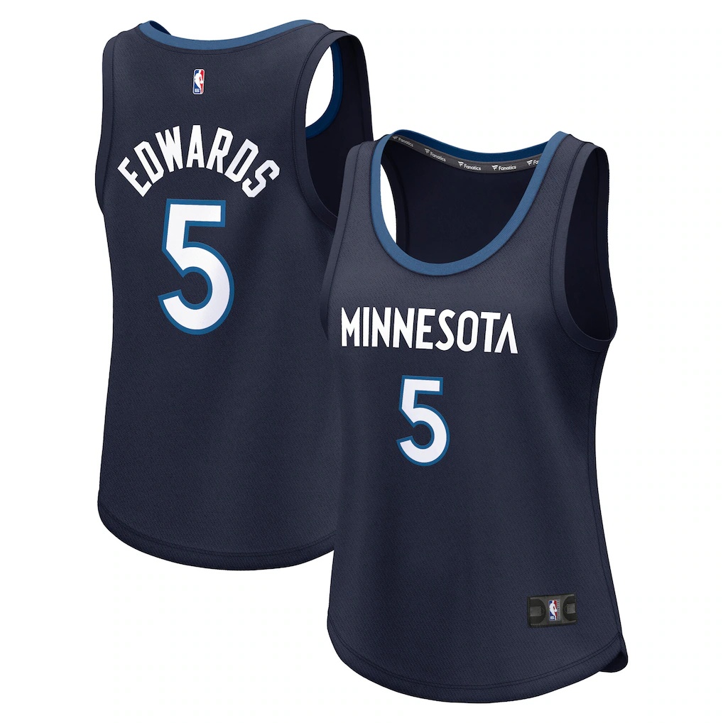 Anthony Edwards Minnesota Timberwolves Fanatics Women’s Fast Break Player Jersey – Icon Edition