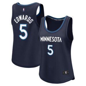 Anthony Edwards Minnesota Timberwolves Fanatics Women's Fast Break Player Jersey - Icon Edition