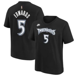 Anthony Edwards Minnesota Timberwolves Nike Youth  Name & Number T-Shirt - Classic Edition