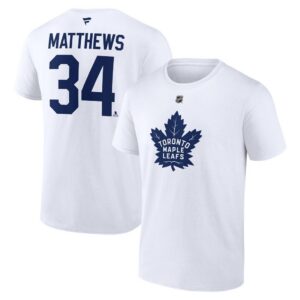 Auston Matthews Toronto Maple Leafs Fanatics Authentic Stack Name & Number T-Shirt