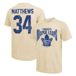 Auston Matthews Toronto Maple Leafs Majestic Threads Dynasty Name & Number Tri-Blend T-Shirt