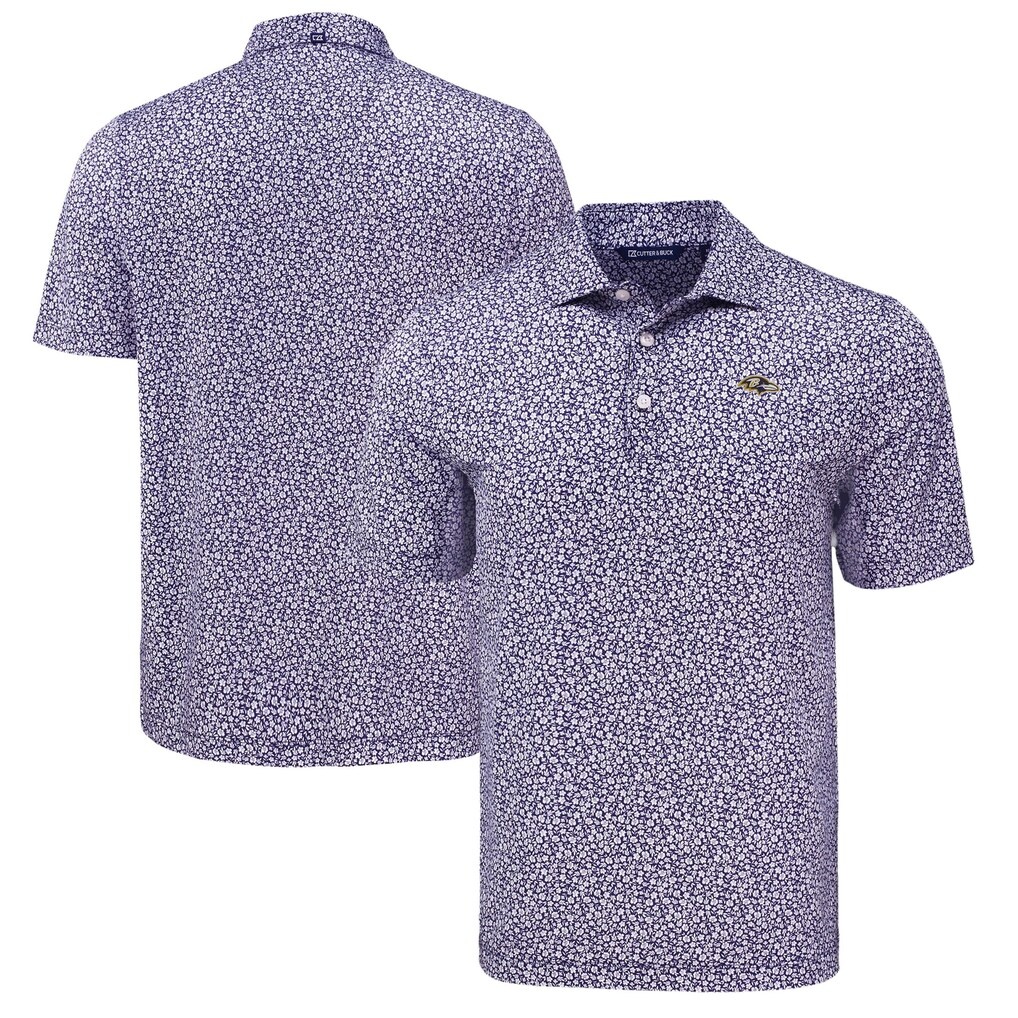 Baltimore Ravens Cutter & Buck Pike Eco Flora Print Polo