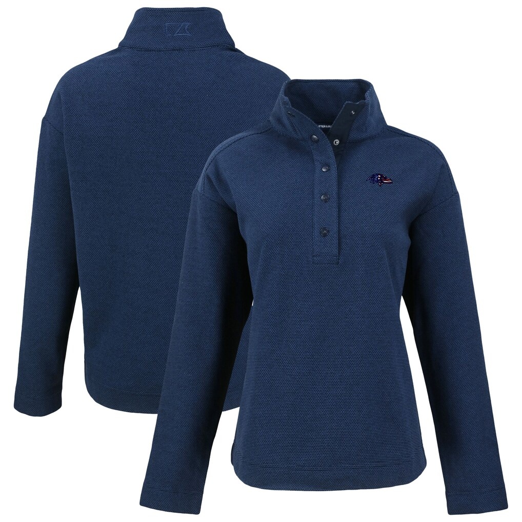 Baltimore Ravens Cutter & Buck Women’s Hunts Point Eco Half-Snap Sweatshirt