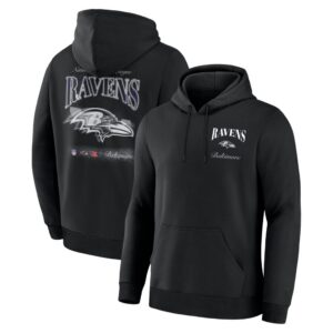 Baltimore Ravens Fanatics Back Logo Fleece Hoodie