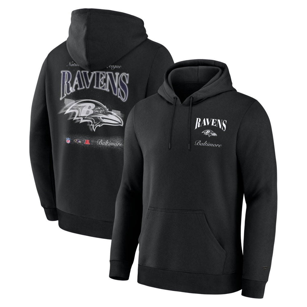 Baltimore Ravens Fanatics Back Logo Fleece Hoodie
