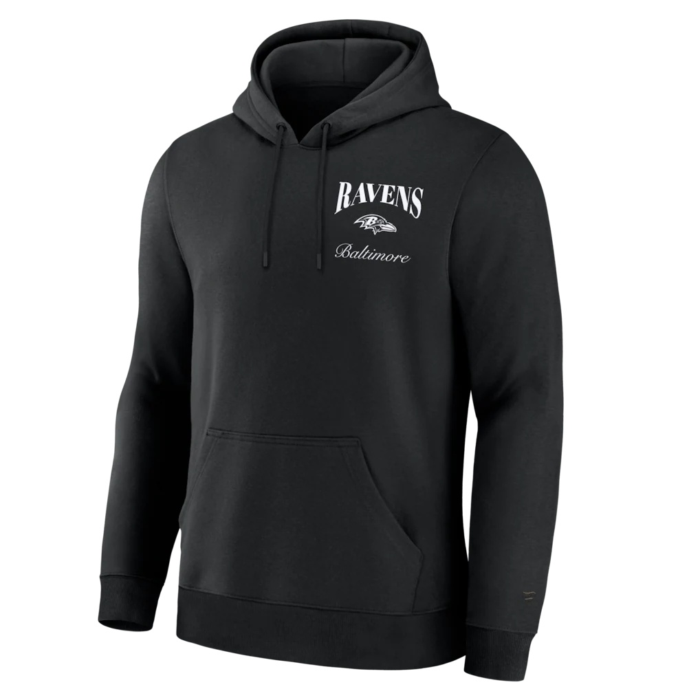 Baltimore Ravens Fanatics Back Logo Fleece Hoodie