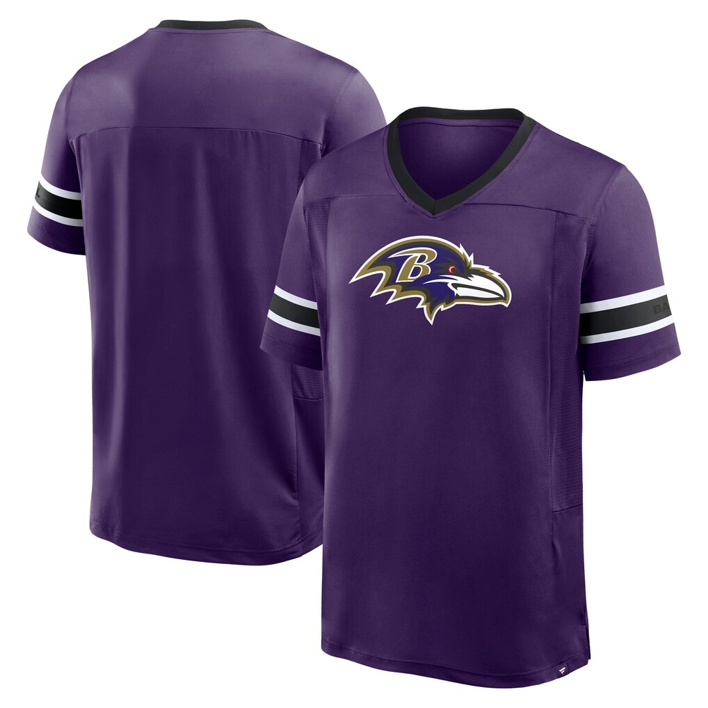Baltimore Ravens Fanatics Hometown Premium Hashmark V-Neck T-Shirt