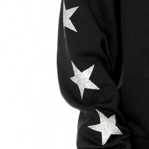 Baltimore Ravens Gameday Couture Women's Rhinestone Star Sleeve Settle the Score Oversized Tri-Blend Pullover